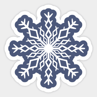 Simple white snowflake Sticker